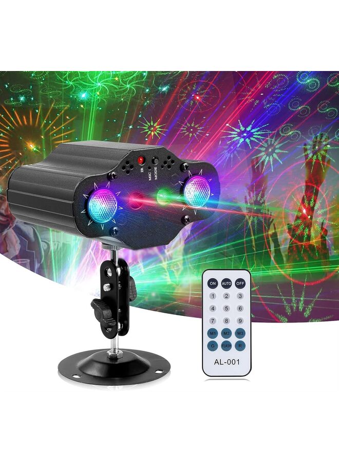 يُسلِّم جهاز عرض ضوئي ليزري للمسرح، أضواء حفلات، أضواء ديسكو، أضواء ستروب متعددة الأوضاع تعمل بالصوت مع جهاز تحكم عن بعد، مناسبة للحفلات، أعياد الميلاد، حفلات الزفاف، ديكور المنزل - Image 2